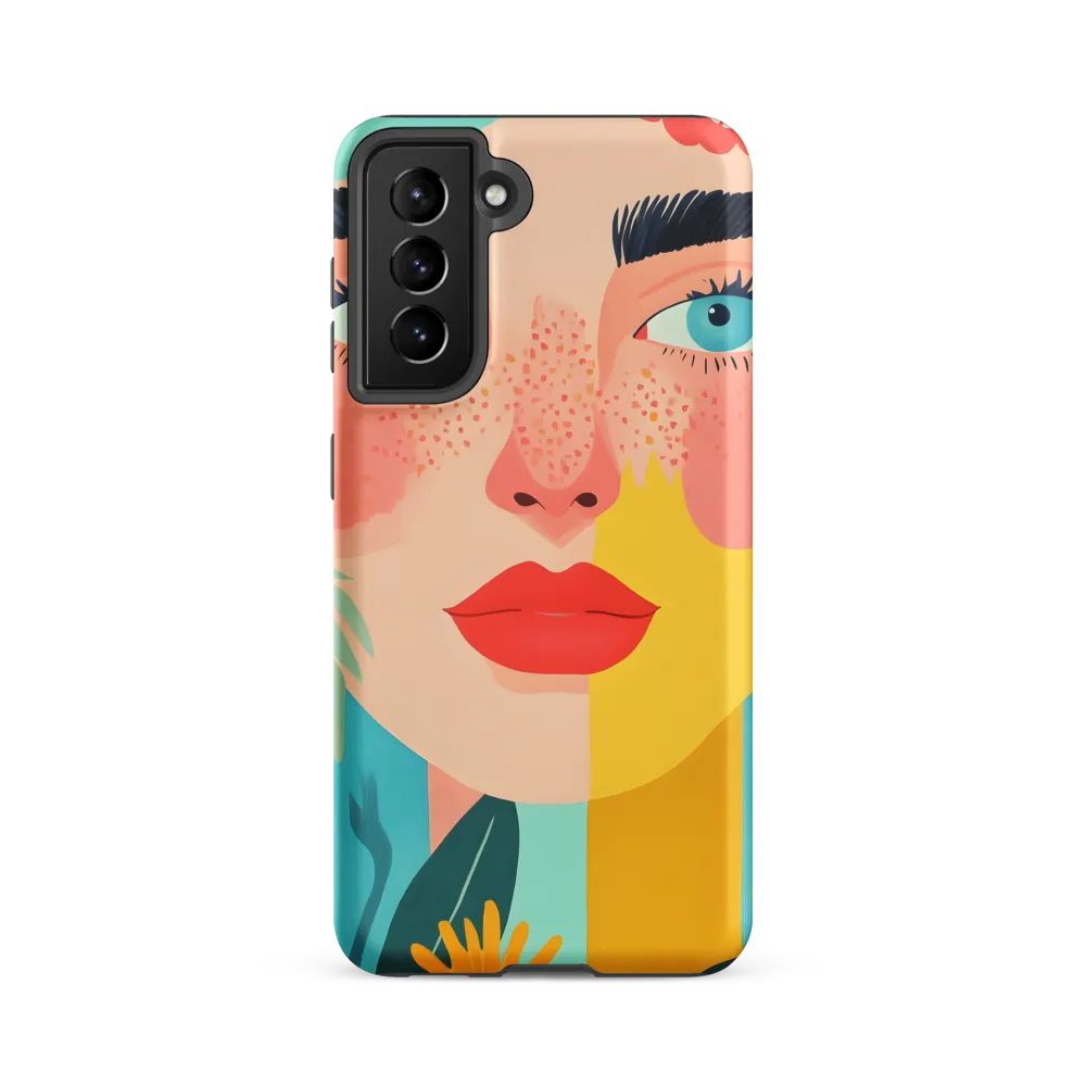 Floral Serenity: A Modern Portrait