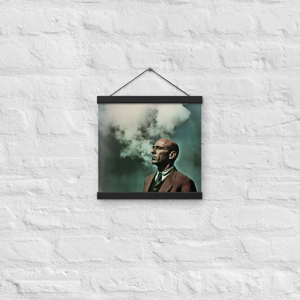 Clouded Thoughts | Poster With Black Wood Hanger | 12″×12″