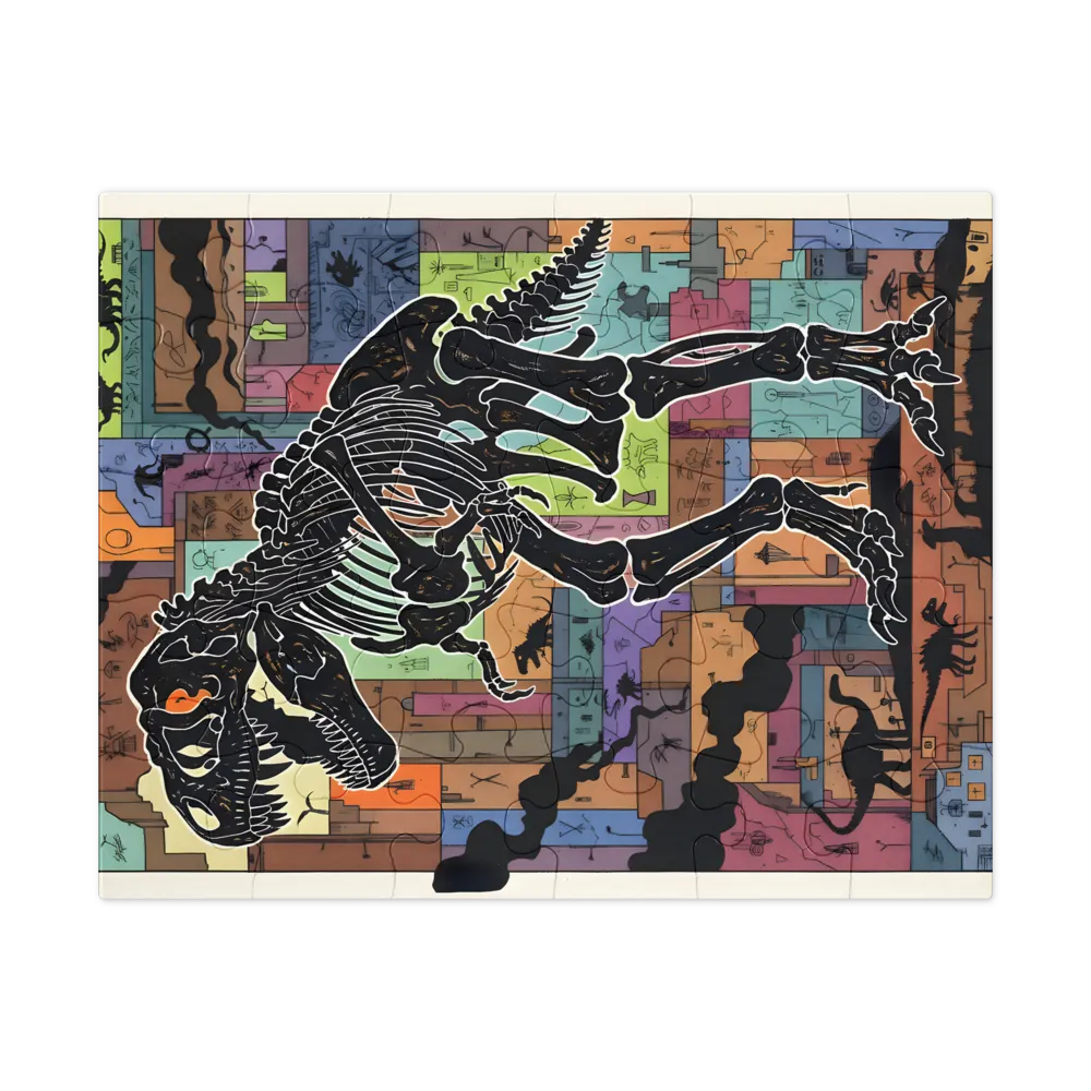 T. rex Skeleton 
 Jigsaw Puzzle in Tin Box