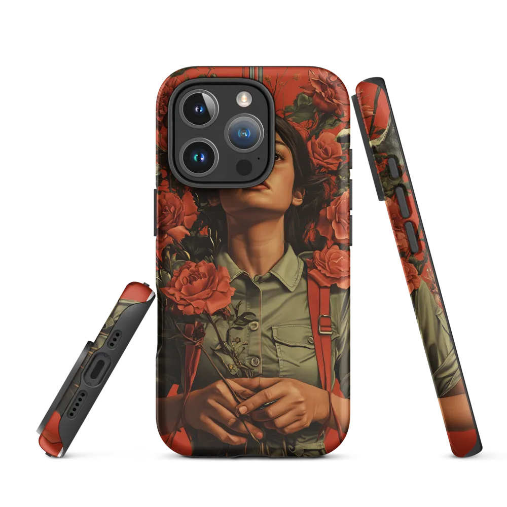 Harmony and Strength: A Portrait Among Roses