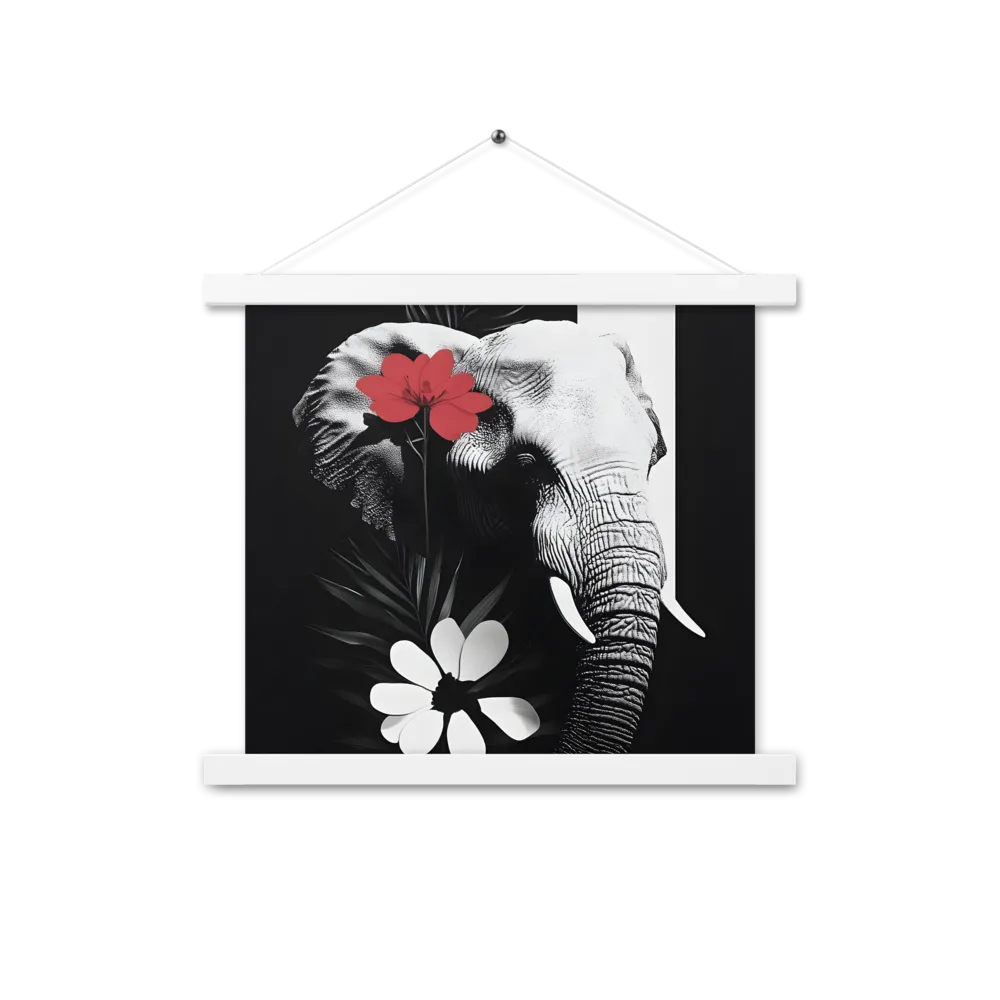 Elephant Harmony | Poster With White Wood Hanger | 14″×14″