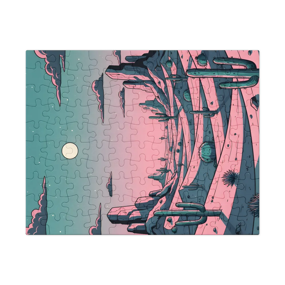 Moonlit Desert 
 Jigsaw Puzzle in Tin Box