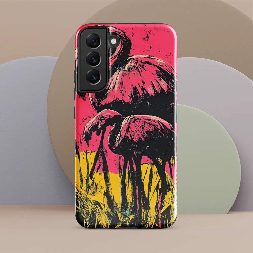 Flamingo Duet: A Pop Art Expression