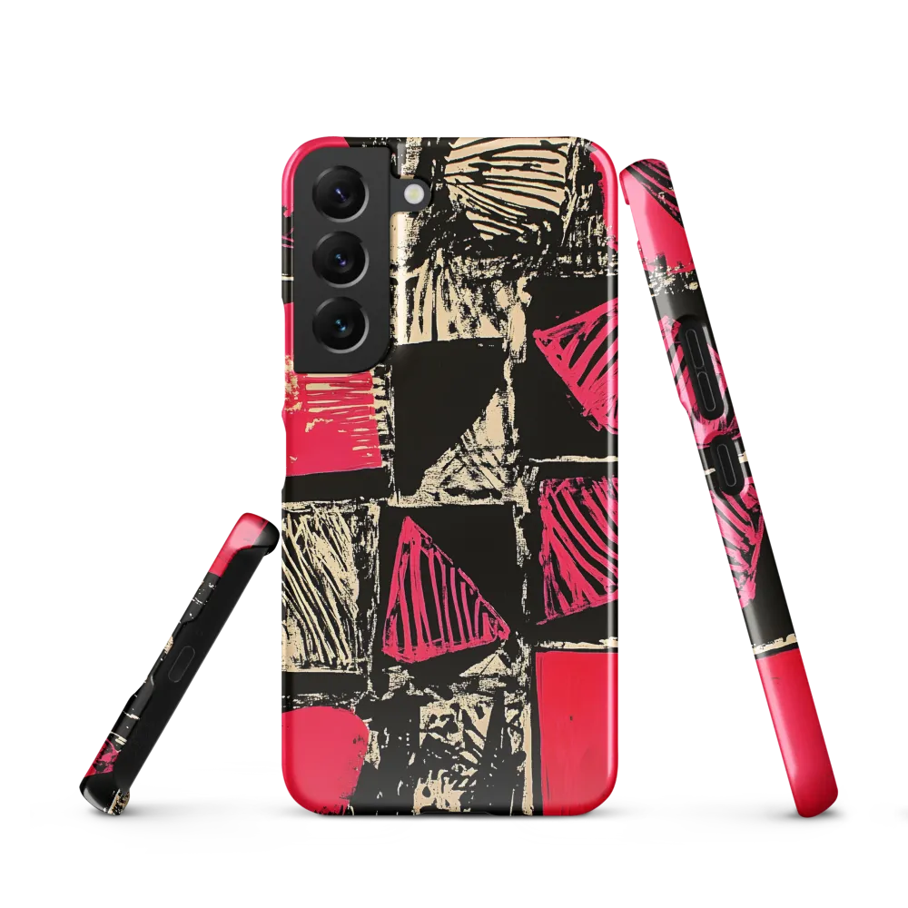 Geometric Symphony in Pink and Black