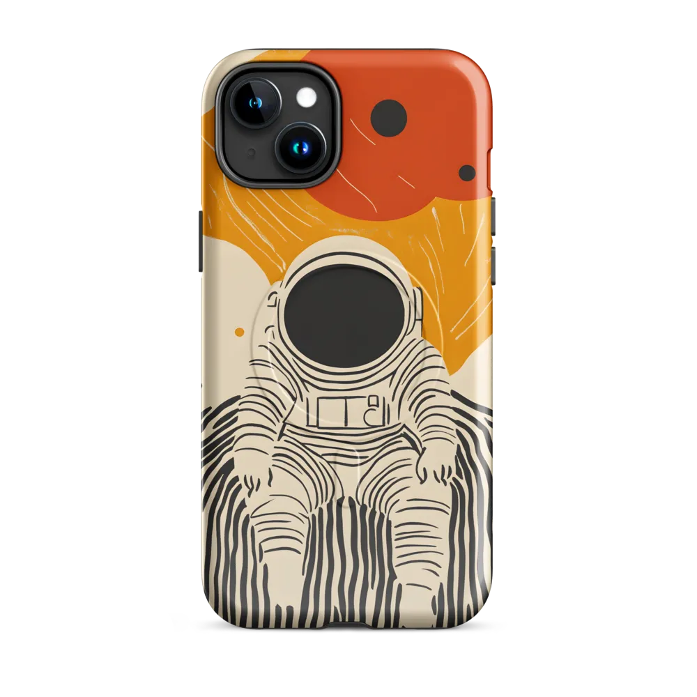 Astronaut in Cosmic Thoughts | Phone Case |  15 Plus | MagSafe® Tough Case | Glossy