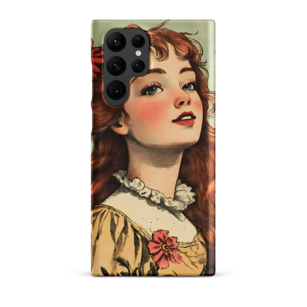 Whimsical Portrait of a Flower-Adorned Girl