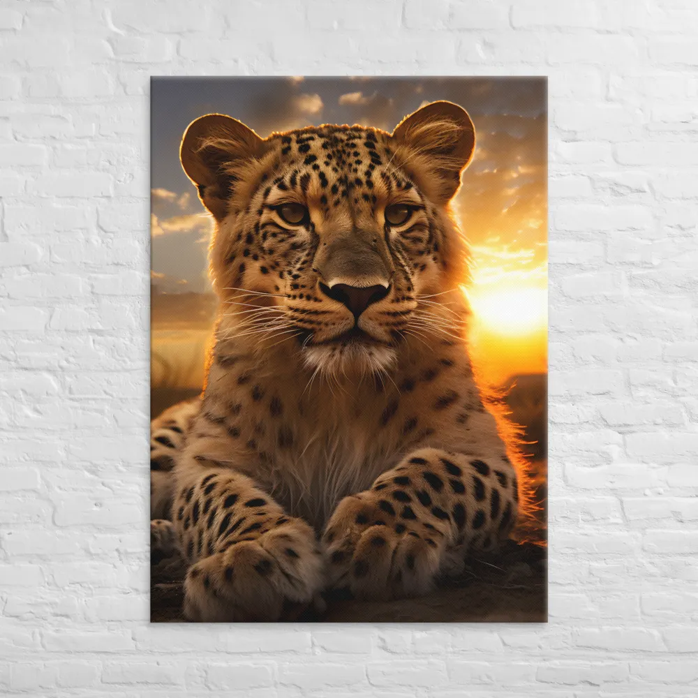 Regal Presence: The Leopard at Sunset