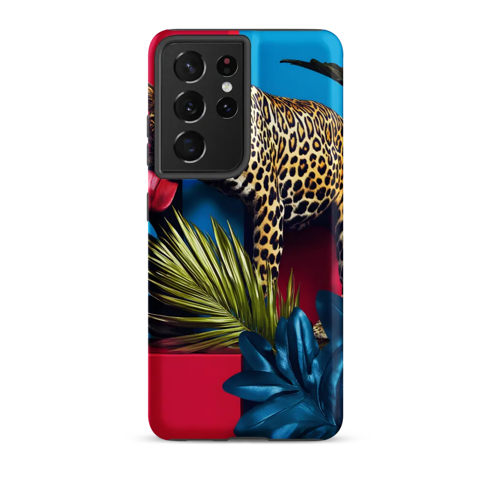 Playful Leopard in Vibrant Paradise