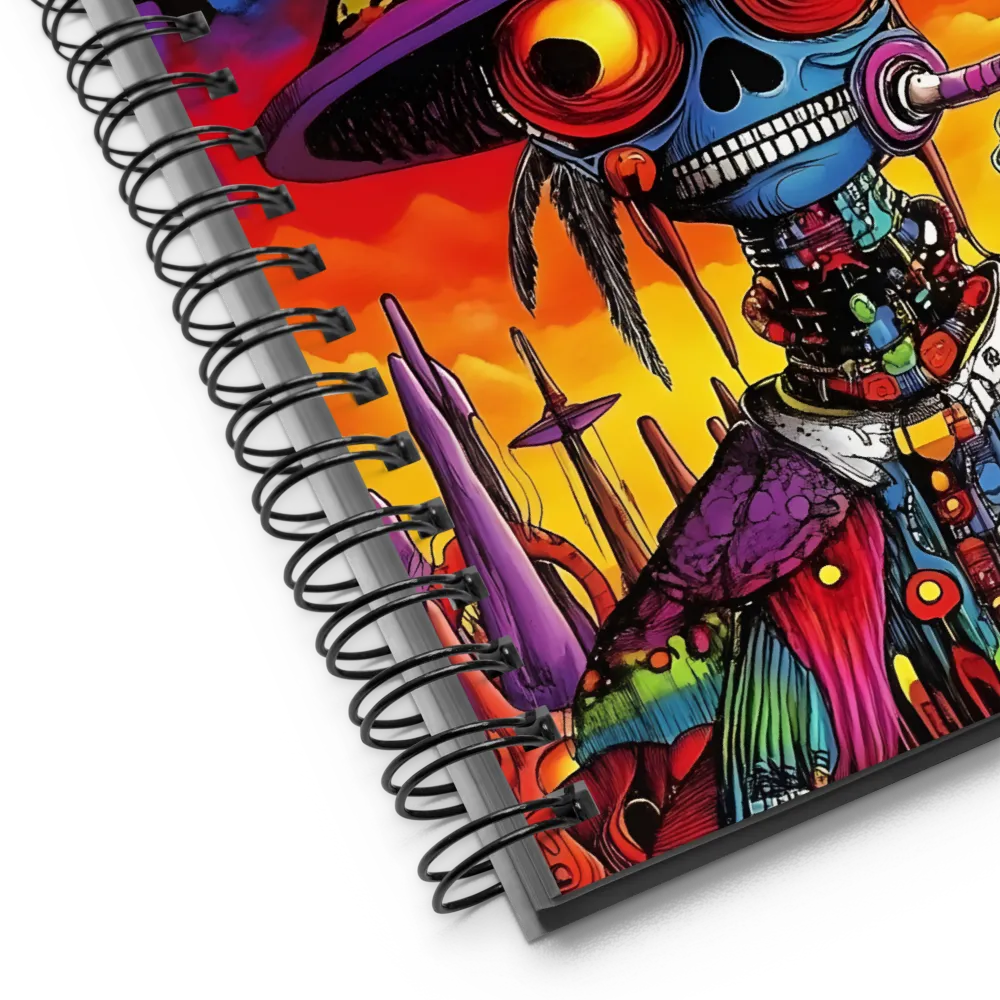 Cosmic Skeleton: A Journey Beyond | Spiral Notebook