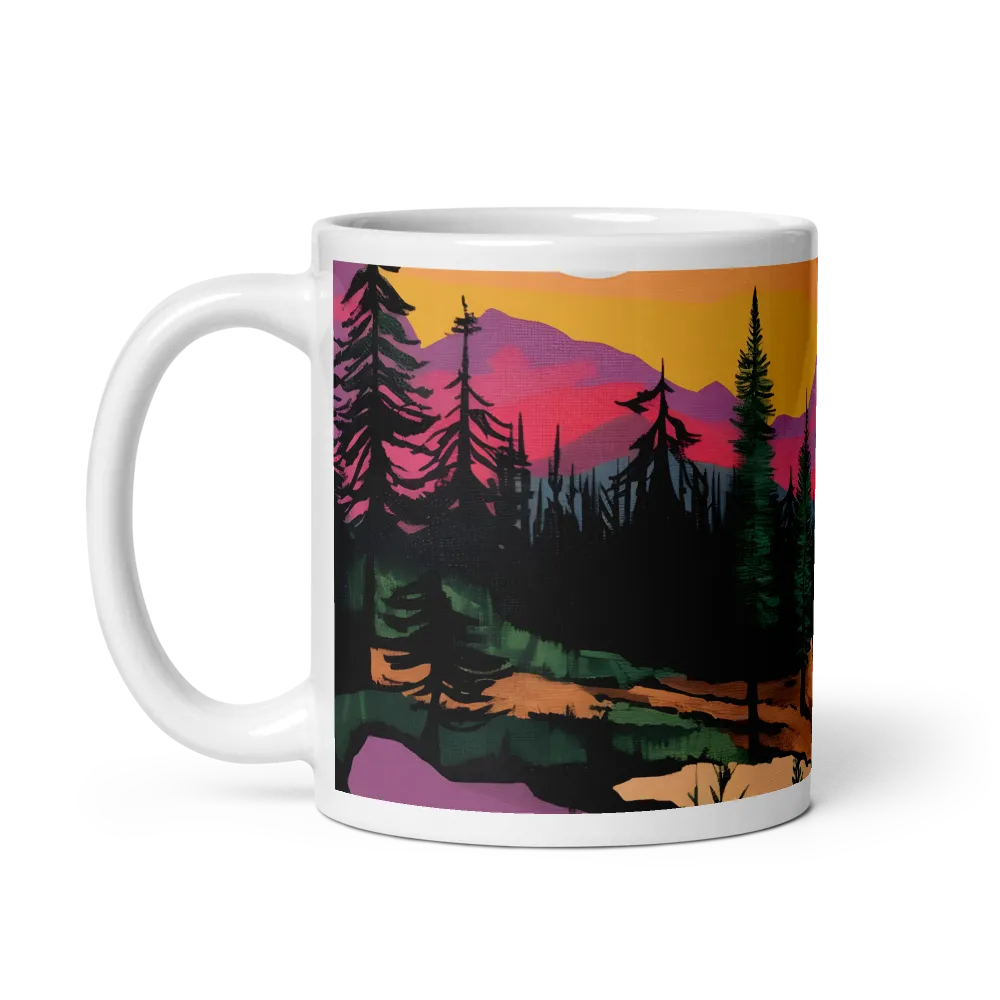 Dual Suns Over Serene Waters | Mug with White inside | 11 oz