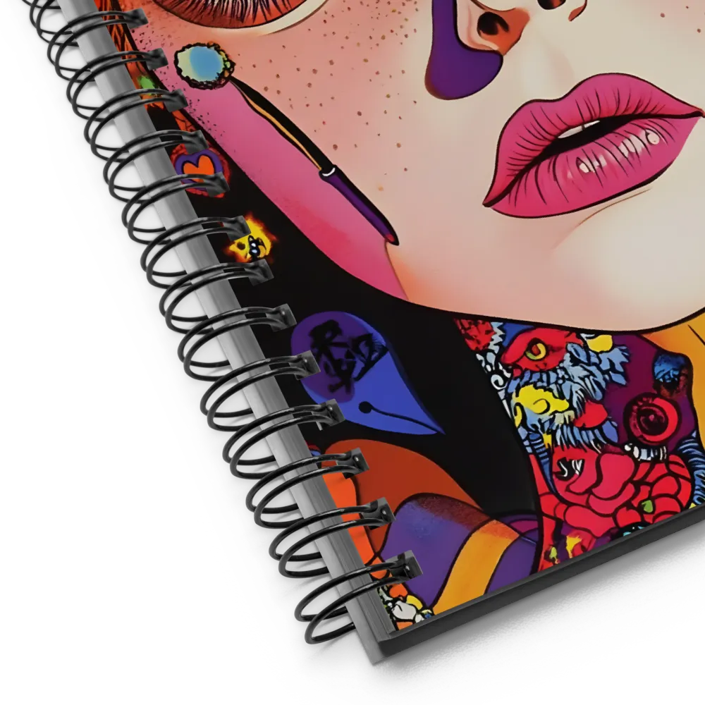 Whispers of Color: A Portrayal of Playfulness | Spiral Notebook