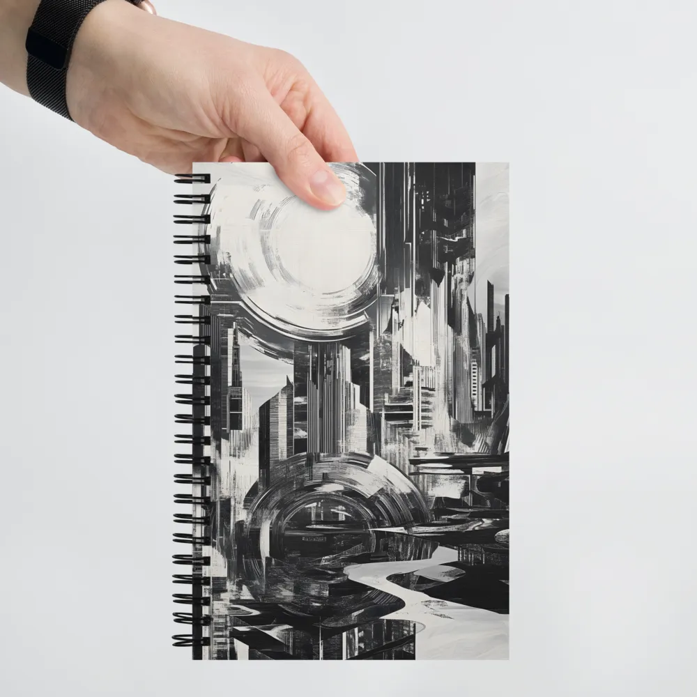 Echoes of a Futuristic City | Spiral Notebook