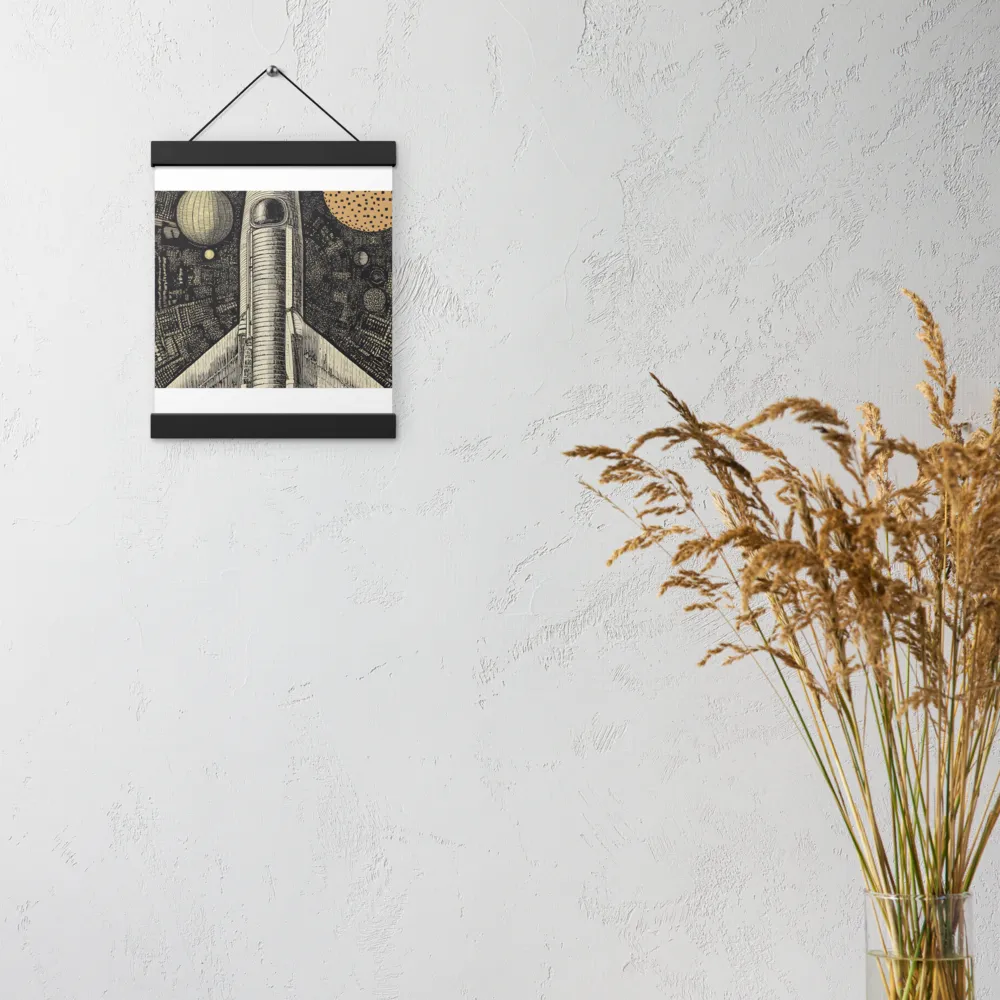 Voyage to the Unknown | Poster With Black Wood Hanger | 8″×10″