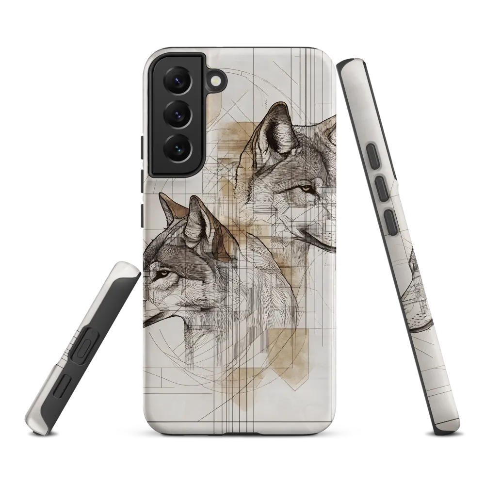 Geometric Harmony: The Essence of Wolves | Phone Case |  S22 Plus | Tough Case | Matte