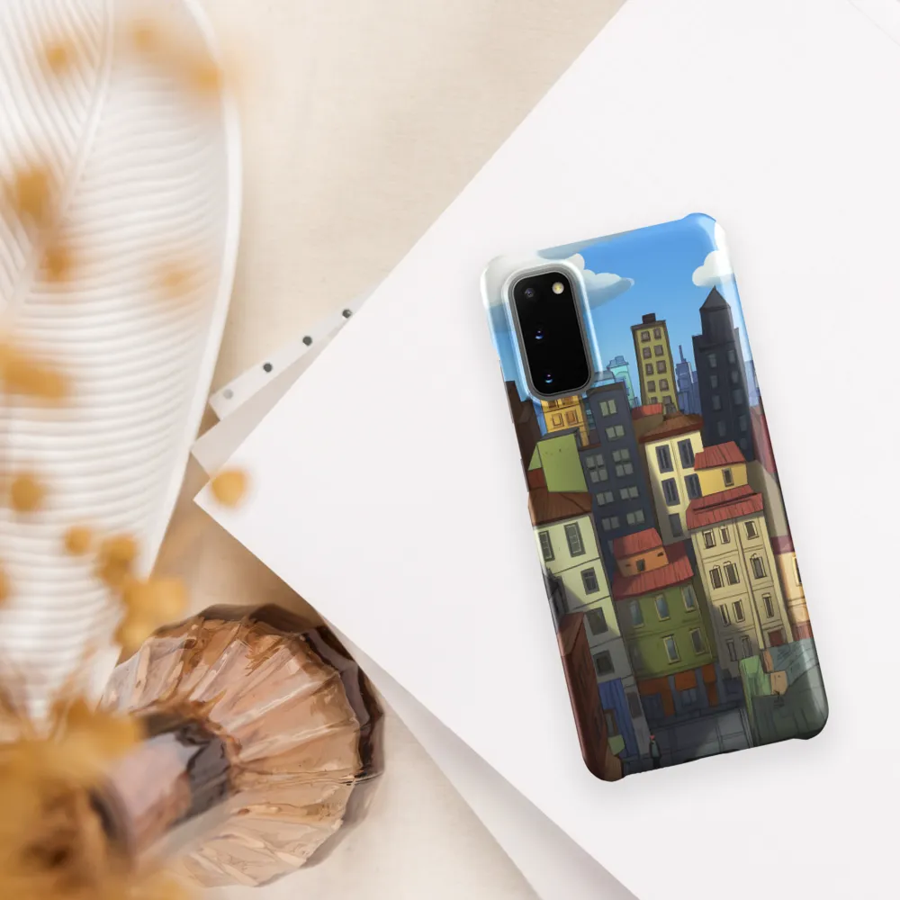 Urban Symphony: A Colorful Cityscape | Phone Case |  S20 | Snap Case | Matte