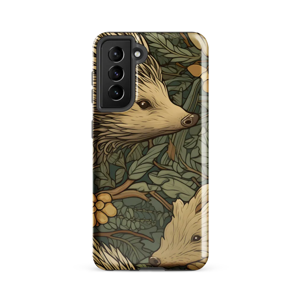 Whimsical Hedgehog Garden | Phone Case |  S21 FE | Tough Case | Glossy