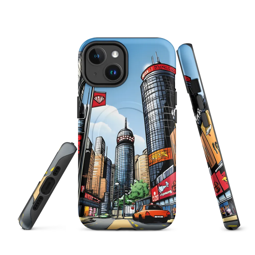 Urban Pulse: A Comic Cityscape | Phone Case |  14 | MagSafe® Tough Case | Matte