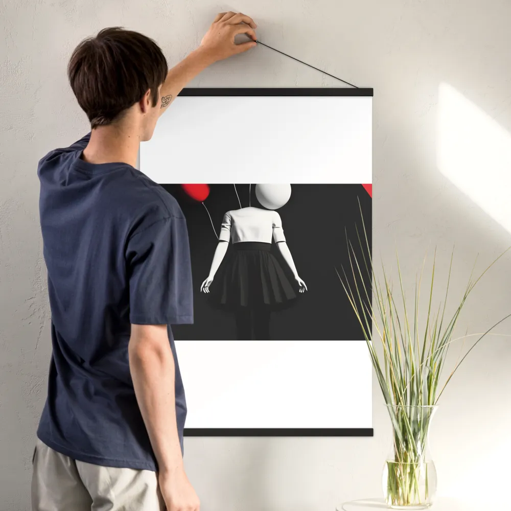 Suspended in Mystery | Poster With Black Wood Hanger | 24″×36″