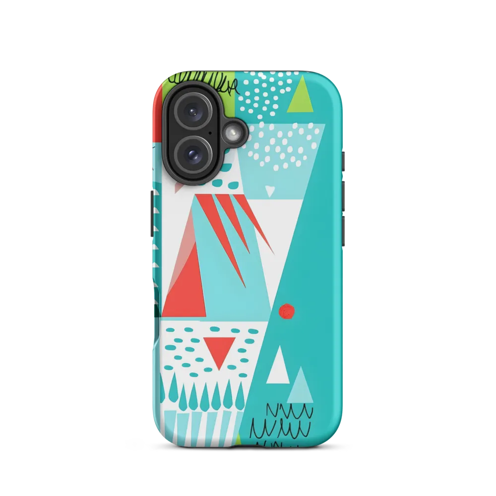 Dynamic Geometric Harmony | Phone Case |  16 | Tough Case | Matte