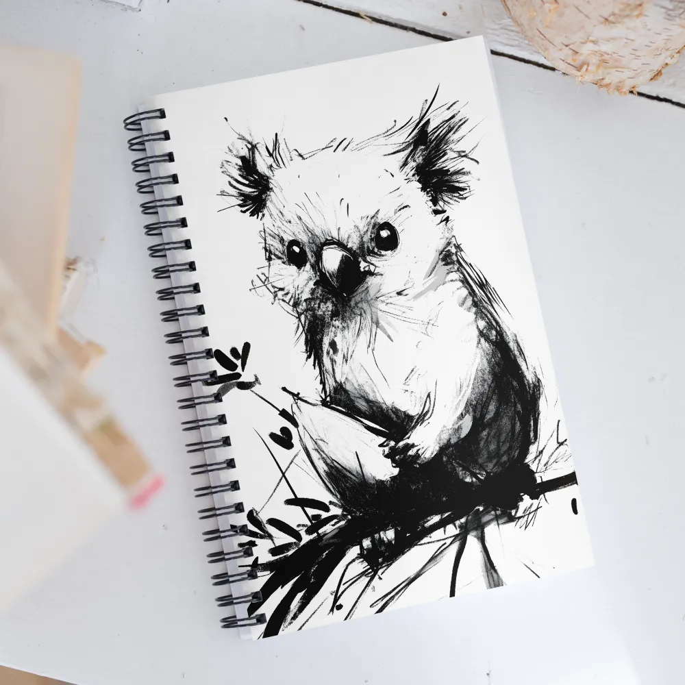 Whimsical Koala in Ink | Spiral Notebook