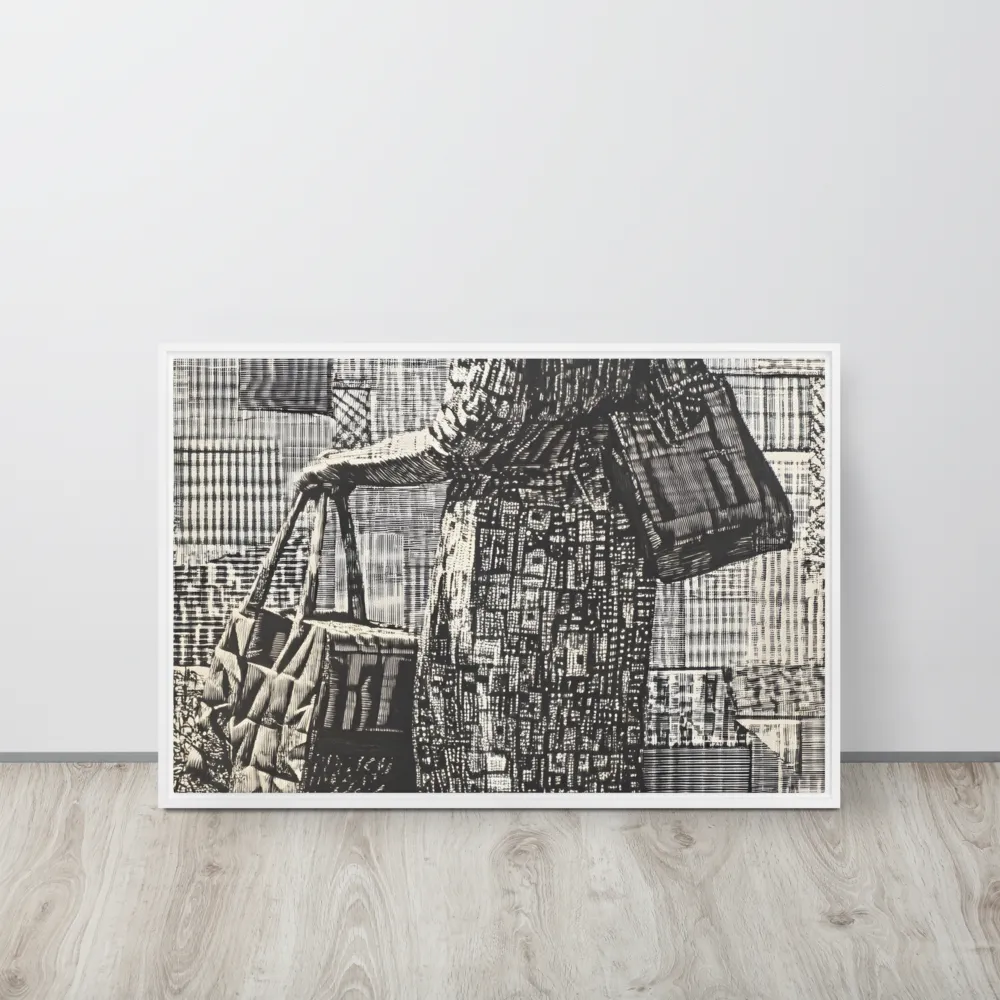 Urban Reflections: A Shopping Narrative | Canvas with White Frame | 20″×30″