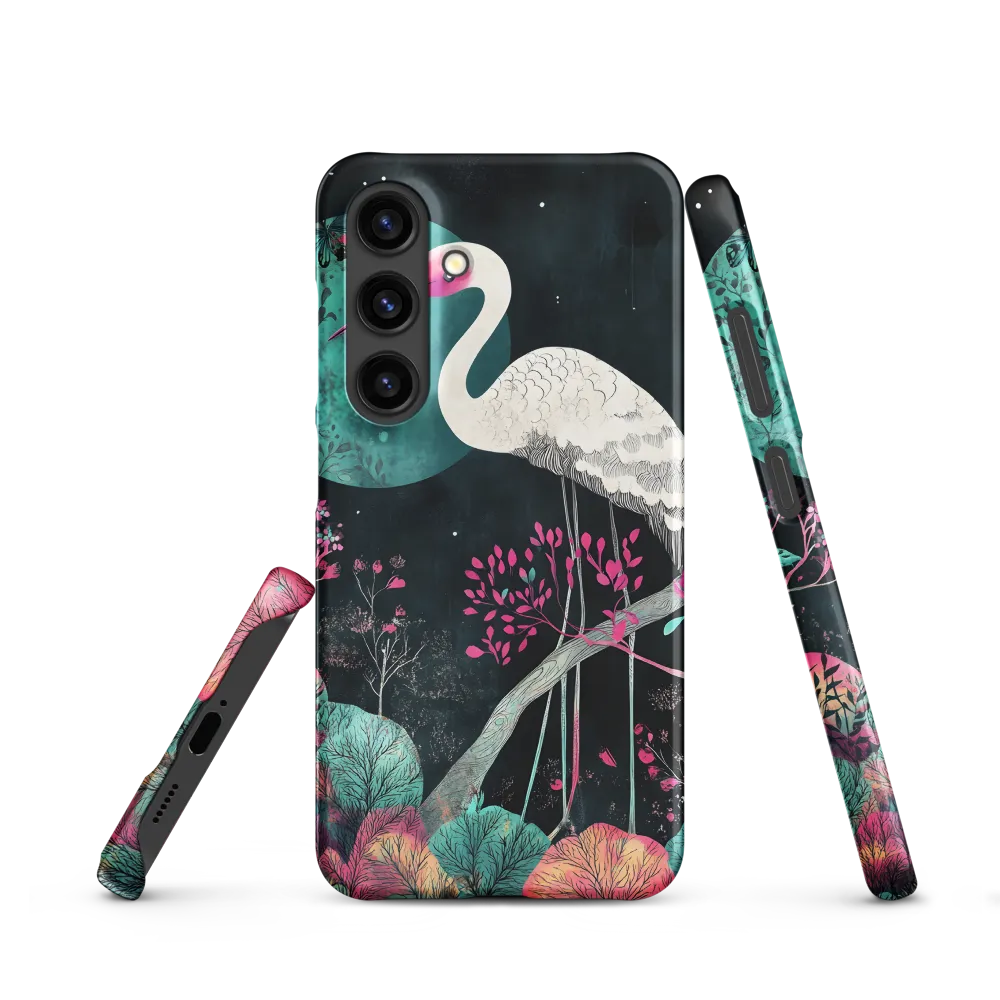 Ethereal Presence: Heron in a Floral Dreamscape