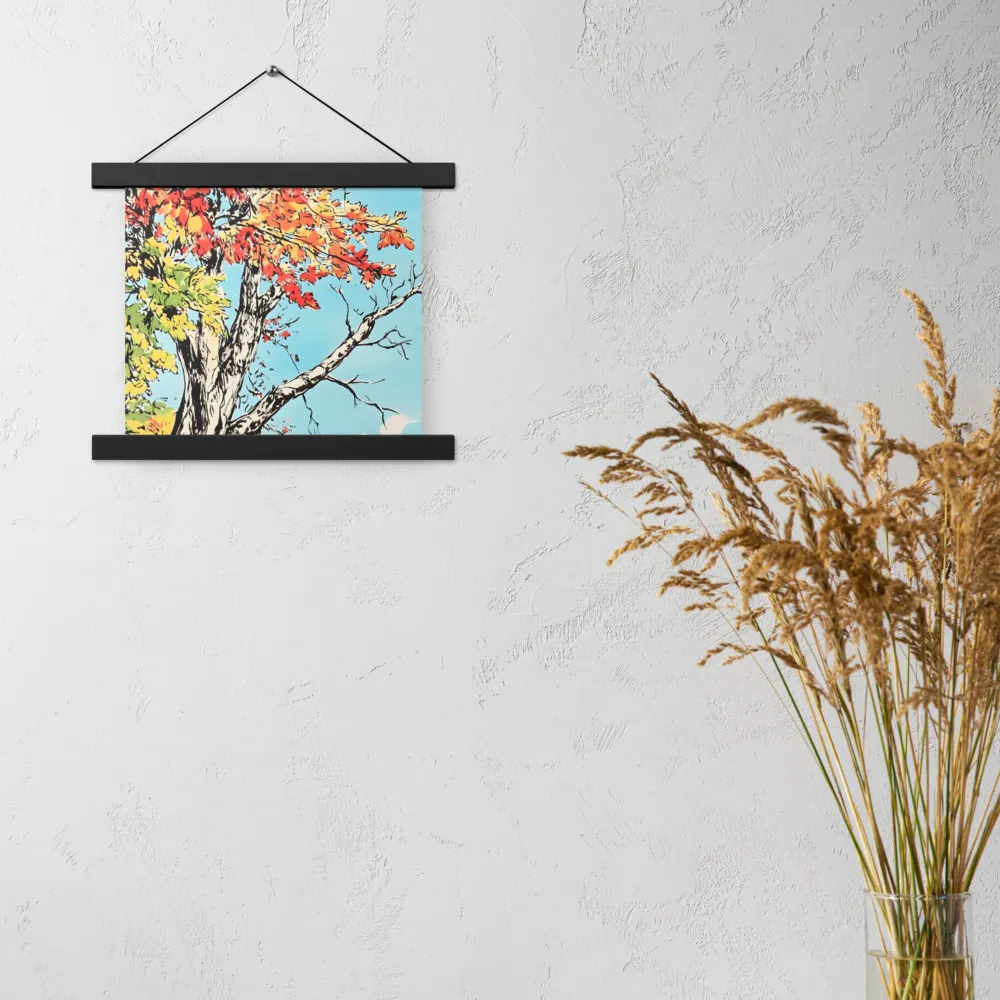 Autumn's Embrace | Poster With Black Wood Hanger | 10″×10″