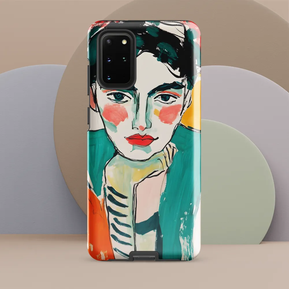 Contemplative Portrait in Bold Hues