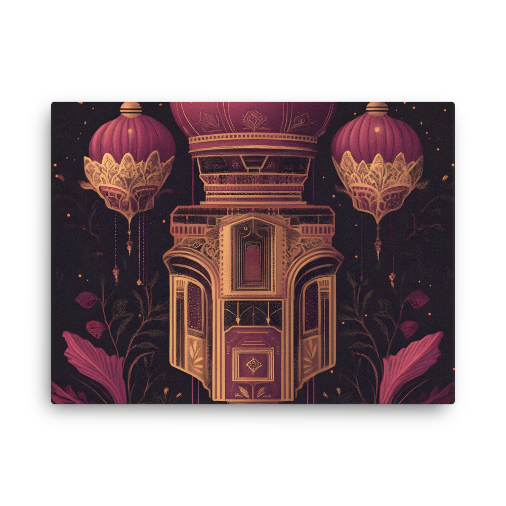 Ornate Harmony: A Digital Floral Architecture | Thin Canvas | 18″×24″