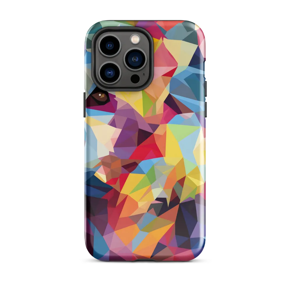 Playful Geometry: The Bear's Face | Phone Case |  14 Pro Max | Tough Case | Glossy