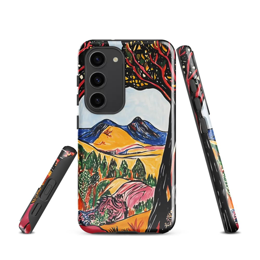 Vibrant Nature's Embrace | Phone Case |  S23 | Tough Case | Glossy