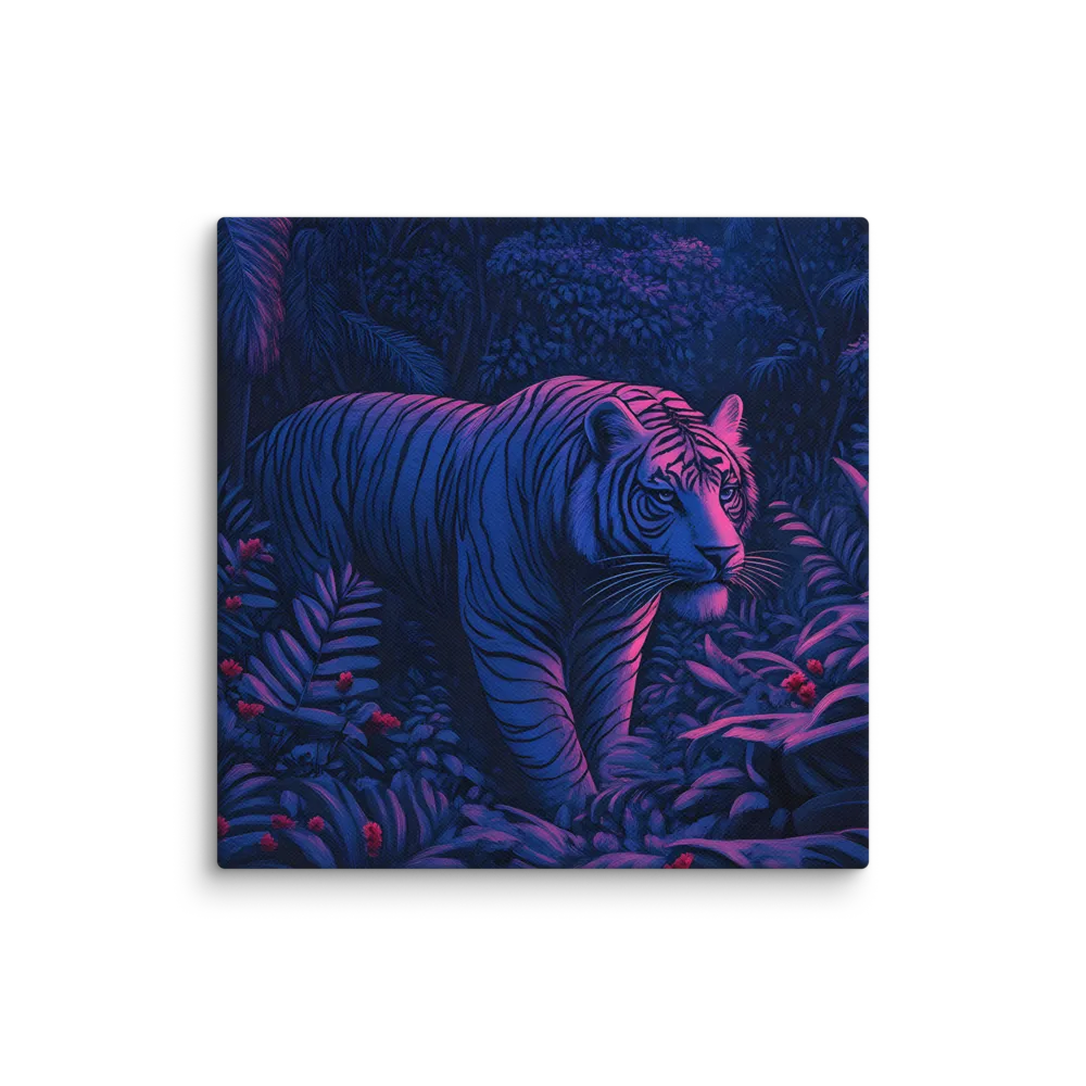 Mystic Prowler: The White Tiger in the Jungle | Canvas | 10″×10″