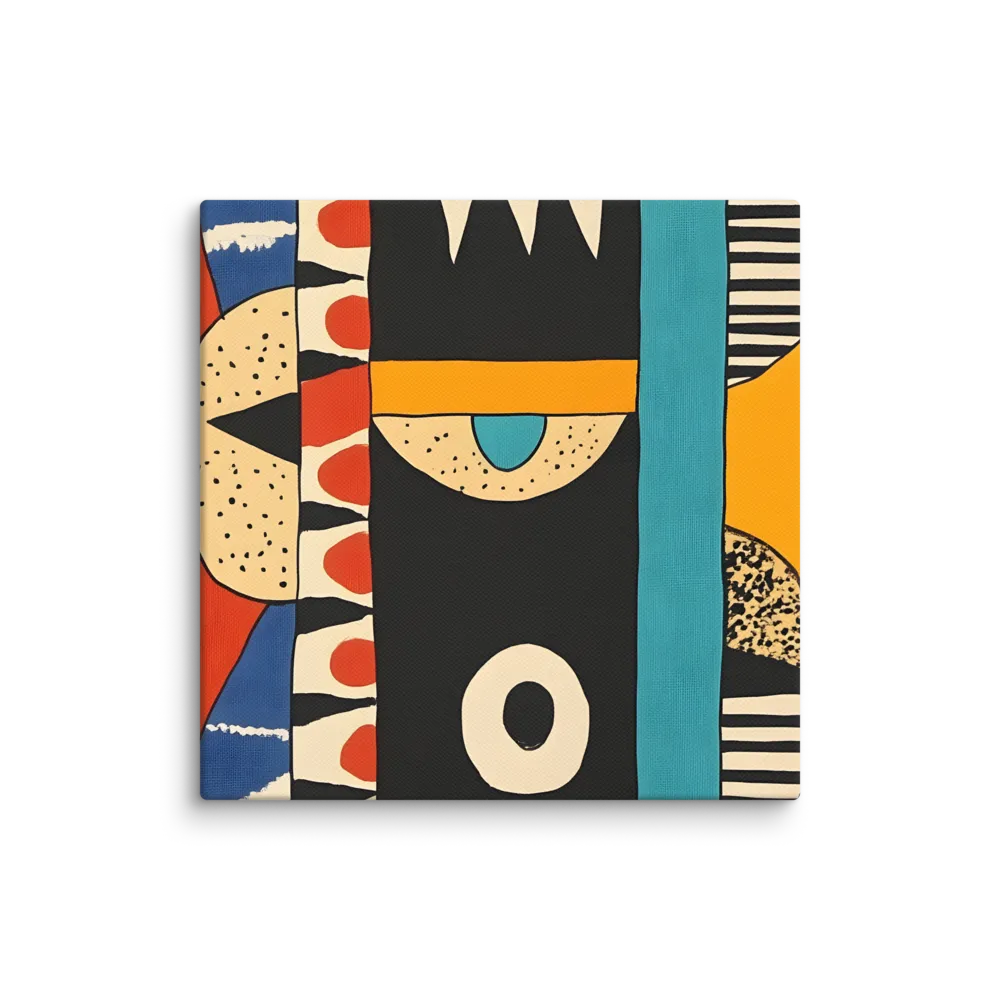 Playful Geometry: A Modern Abstract Exploration | Canvas | 12″×12″