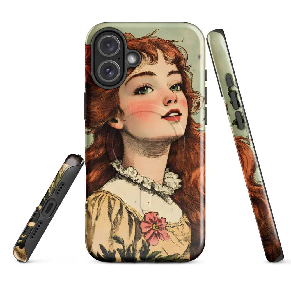 Whimsical Portrait of a Flower-Adorned Girl