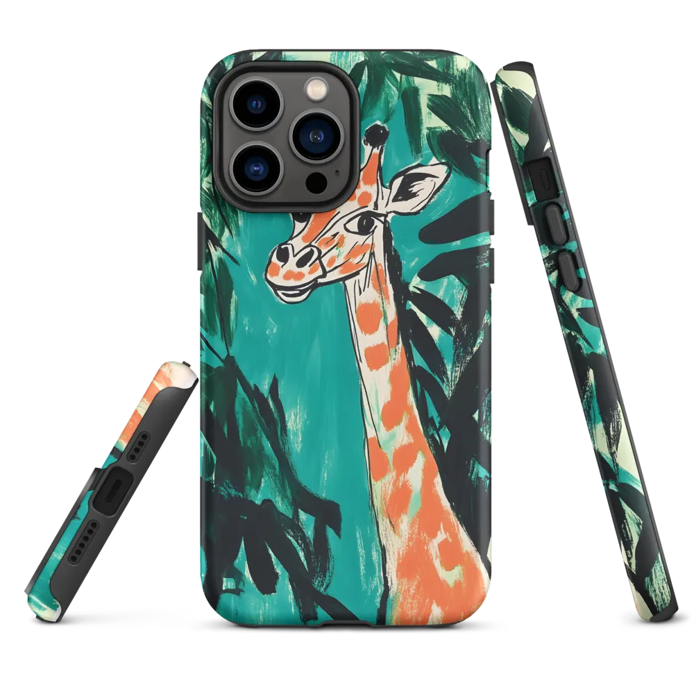 Curious Giraffe in Lush Greenery | Phone Case |  13 Pro Max | Tough Case | Matte