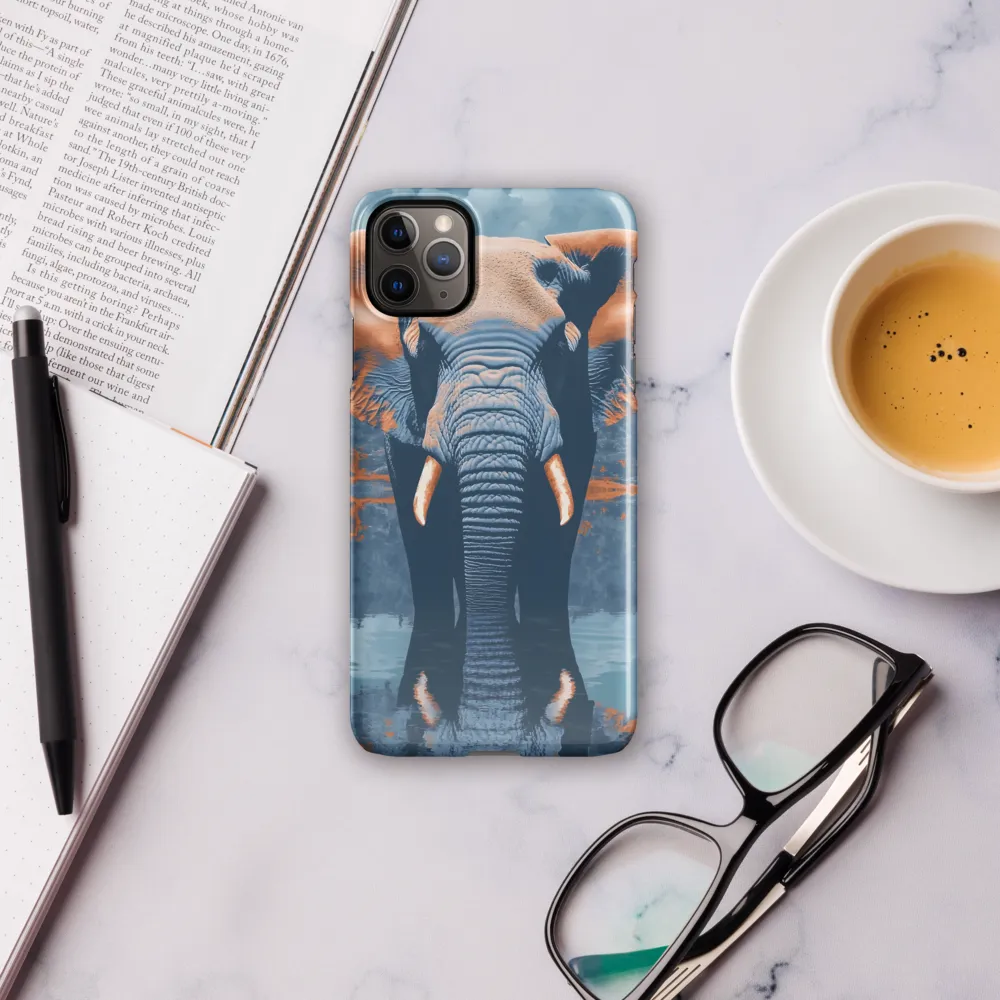 Majestic Reflection: The Elephant's Serenade | Phone Case |  11 Pro Max | Snap Case | Glossy