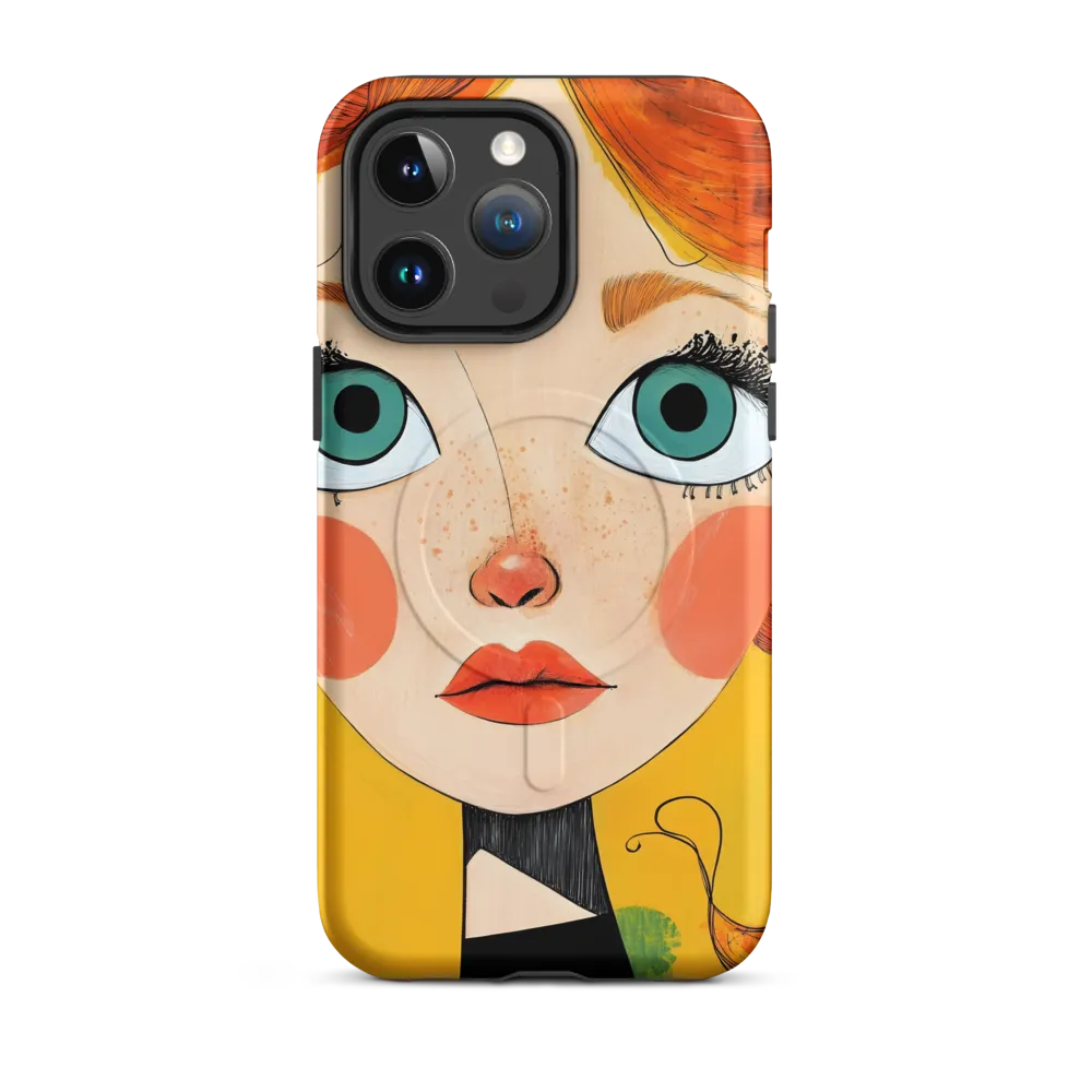 Whimsical Portrait of a Girl | Phone Case |  14 Pro Max | MagSafe® Tough Case | Matte