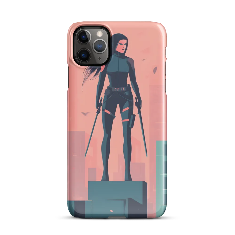 Urban Sentinel: A Warrior's Stand | Phone Case |  11 Pro Max | Snap Case | Glossy