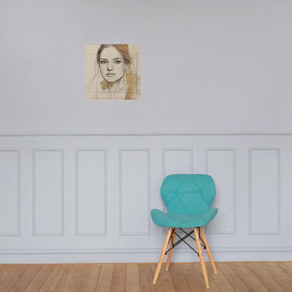 Geometric Elegance: A Modern Portrait | Poster | 16″×16″
