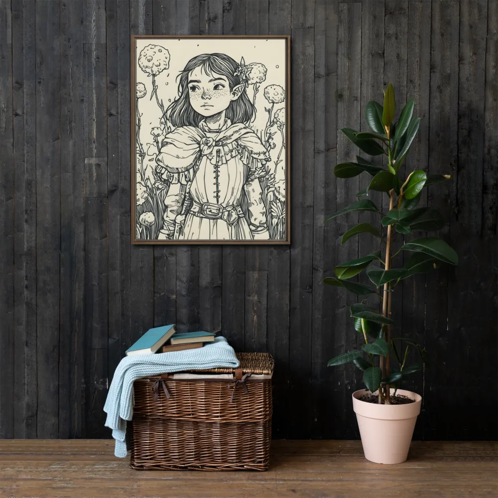 A Young Guardian of Nature | Canvas with Brown Frame | 24″×32″