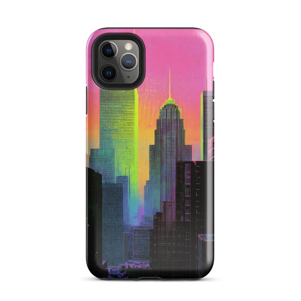 Neon Dreamscape: A Synthwave City | Phone Case |  11 Pro Max | Tough Case | Glossy