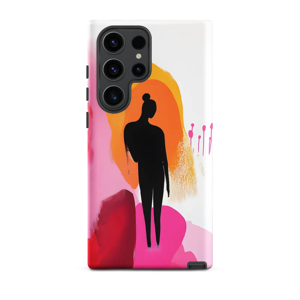 Silhouette in Colorful Abstraction
