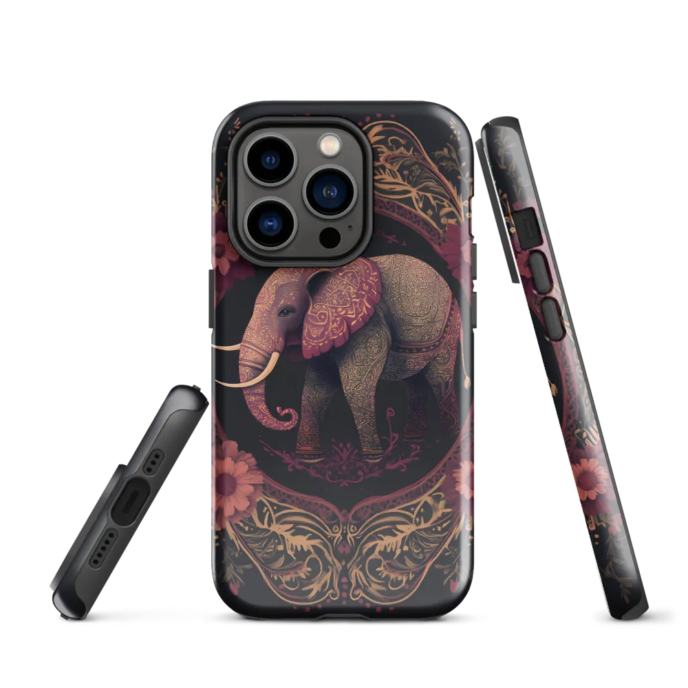 Regal Reverie: The Ornate Elephant | Phone Case |  14 Pro | Tough Case | Glossy