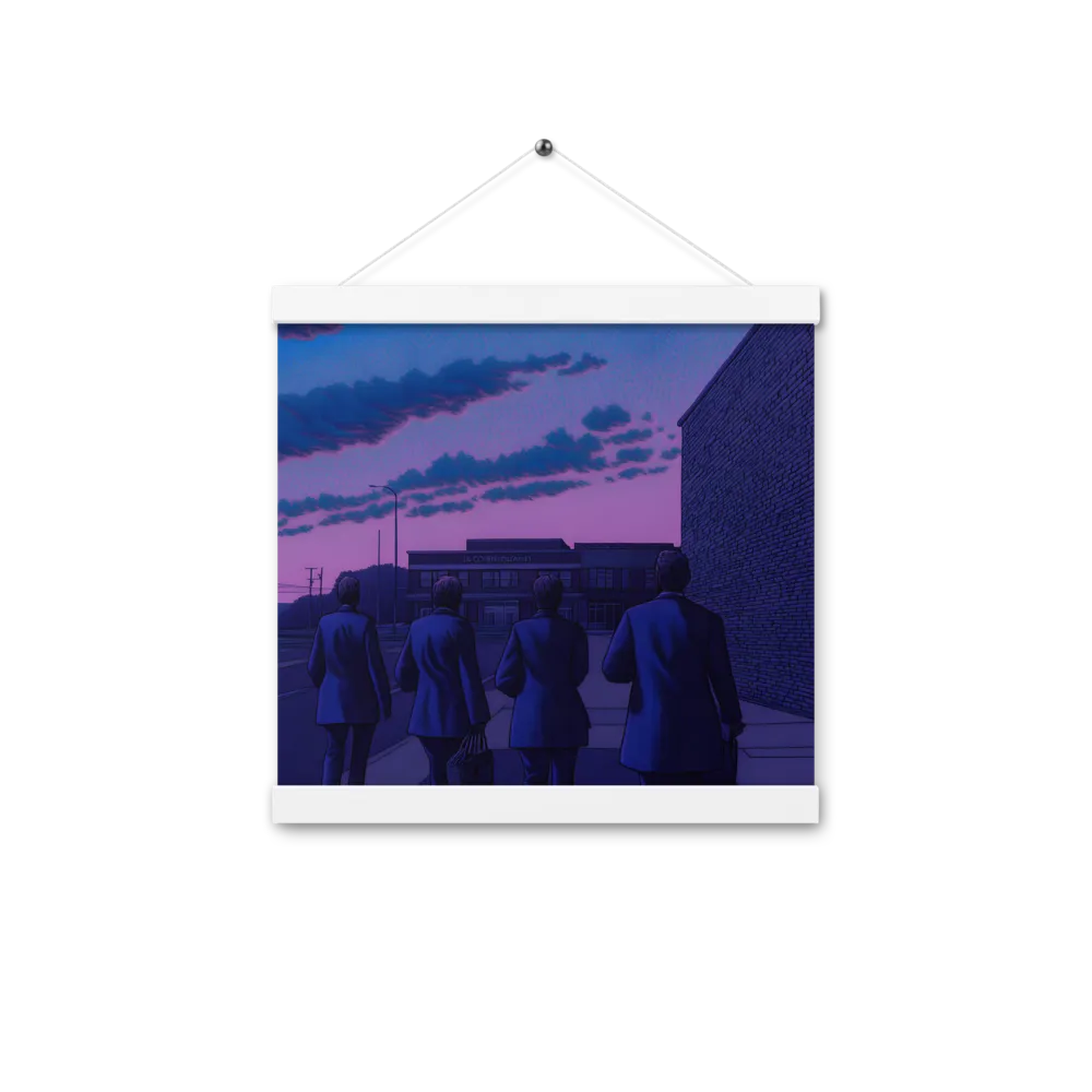 The Twilight Stroll | Poster With White Wood Hanger | 12″×12″