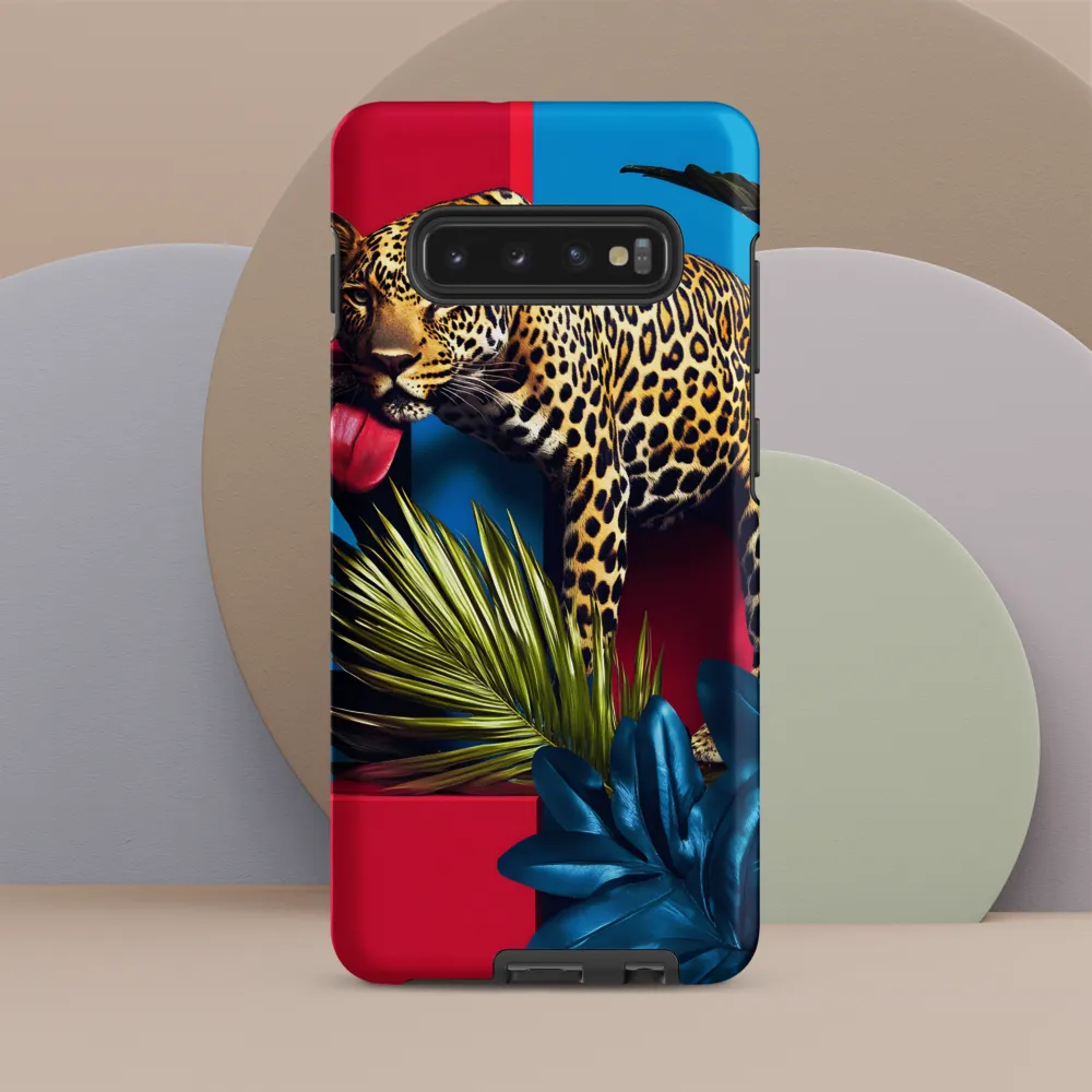 Playful Leopard in Vibrant Paradise