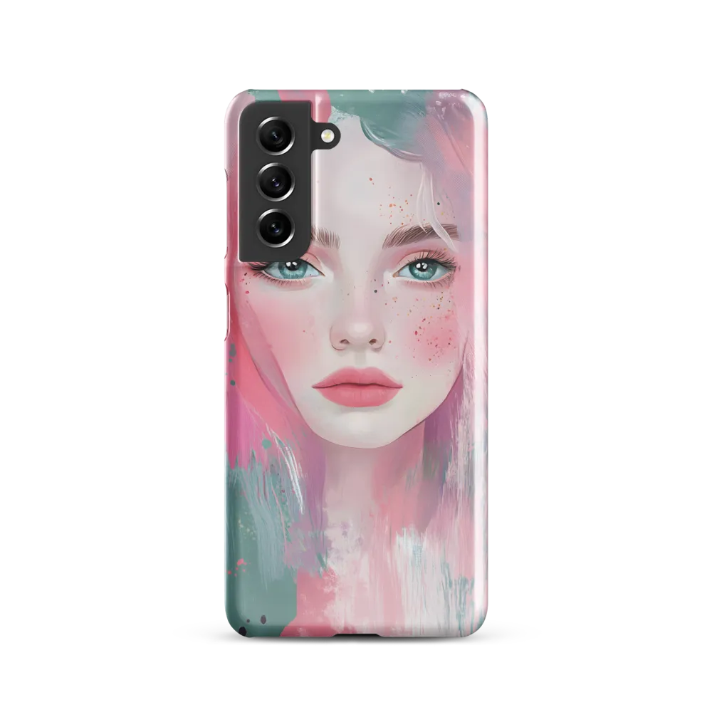 Dreamy Serenity: A Contemporary Portrait | Phone Case |  S21 | Snap Case | Glossy