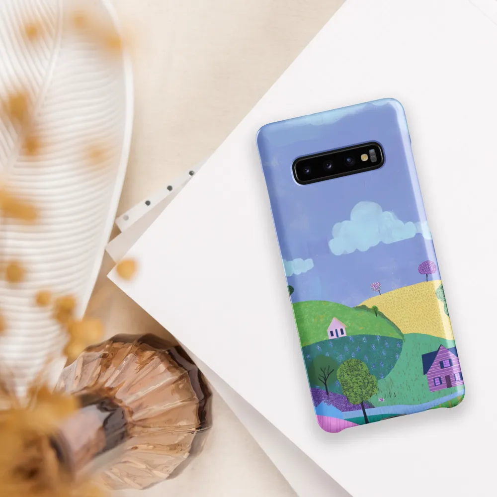Whimsical Hills and Quaint Homes | Phone Case |  S10 Plus | Snap Case | Matte