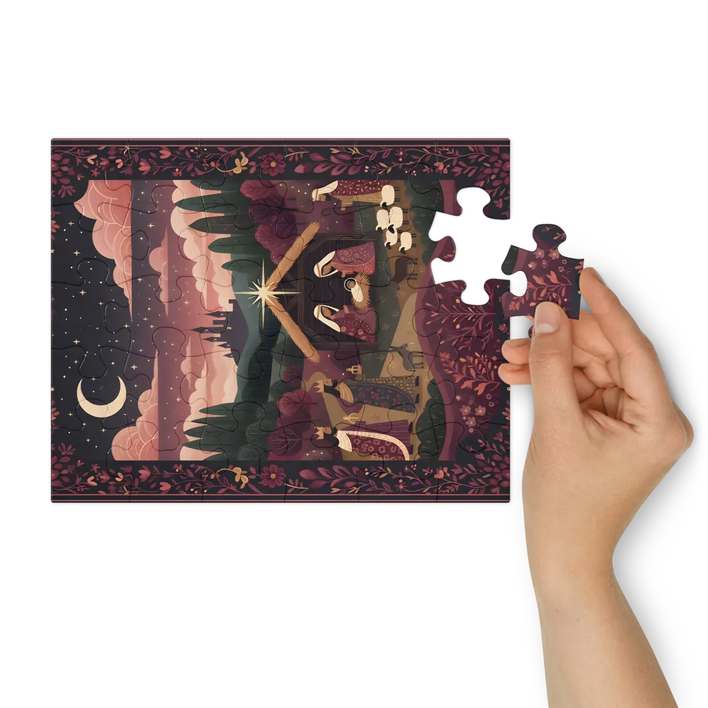 Star Over the Manger 
 Jigsaw Puzzle in Tin Box