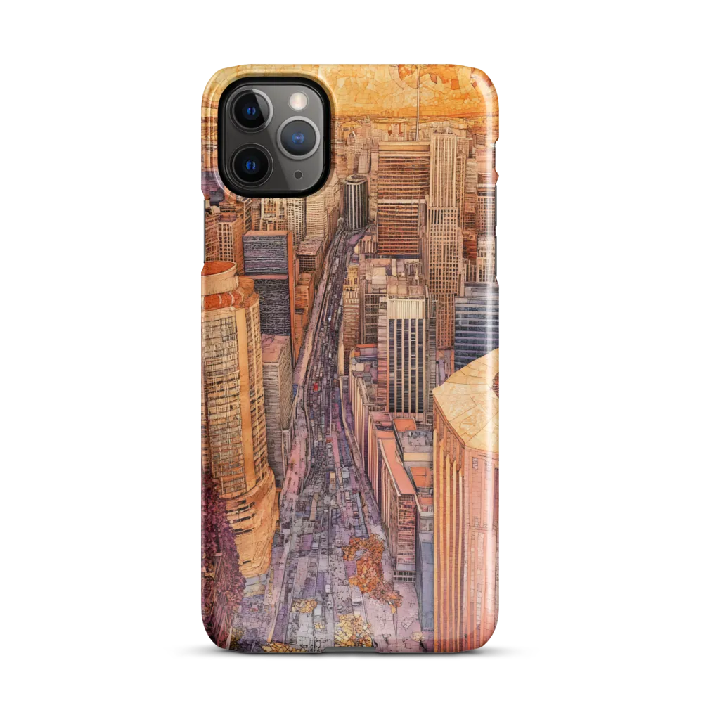 Mosaic Cityscape at Dusk | Phone Case |  11 Pro Max | Snap Case | Glossy