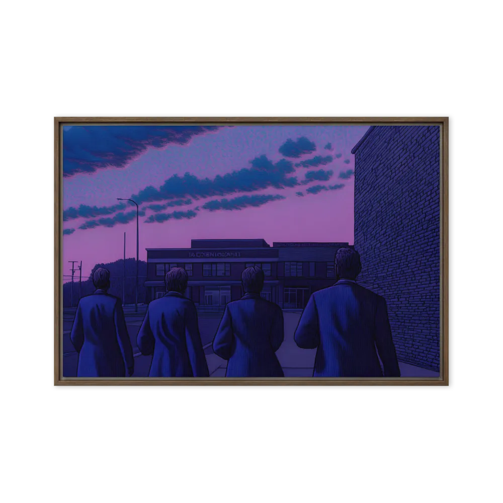 The Twilight Stroll | Canvas with Brown Frame | 20″×30″